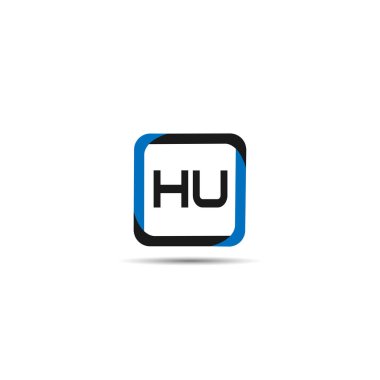 İlk harfini Hu Logo tasarım şablonu