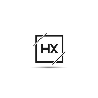İlk harf Hx Logo tasarım şablonu
