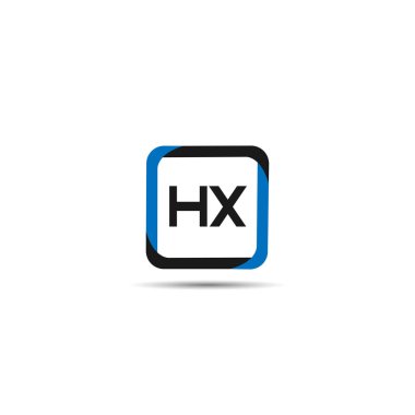 İlk harf Hx Logo tasarım şablonu