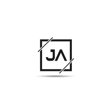 İlk harf Ja Logo tasarım şablonu