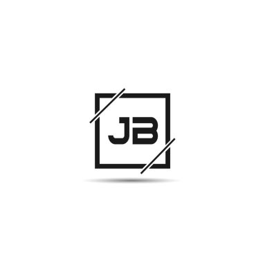 İlk harf Jb Logo tasarım şablonu