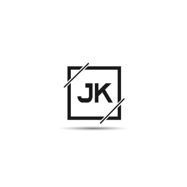 İlk Harf JK Logo Şablonu Tasarımı