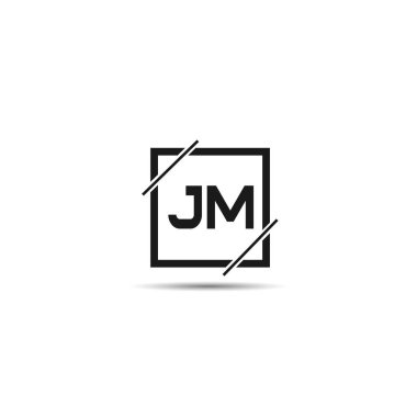 İlk harf Jm Logo tasarım şablonu