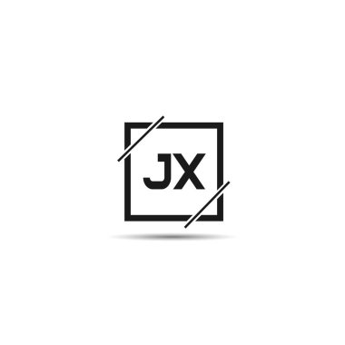 İlk harf Jx Logo tasarım şablonu