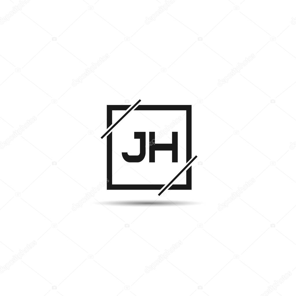 Initial Letter JH Logo Template Design