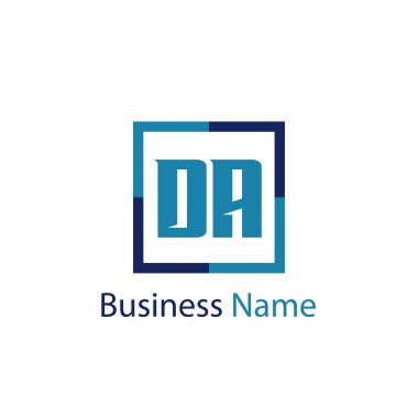 İlk Harf DA Logo Şablonu Tasarımı