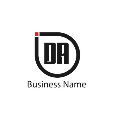 İlk Harf DA Logo Şablonu Tasarımı