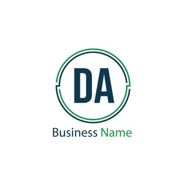 İlk Harf DA Logo Şablonu Tasarımı