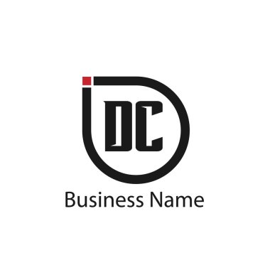 İlk harf Dc Logo tasarım şablonu