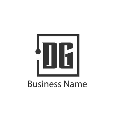İlk harf Dg Logo tasarım şablonu