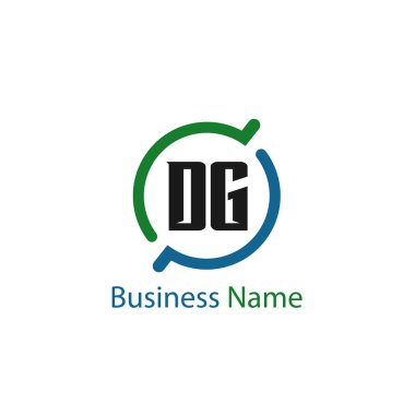 İlk harf Dg Logo tasarım şablonu