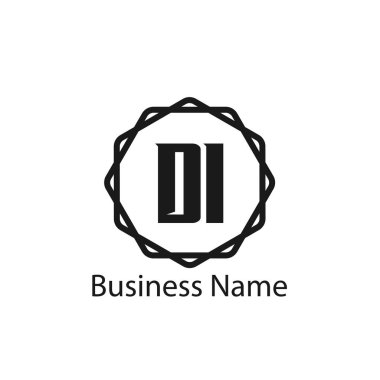 İlk harf Di Logo tasarım şablonu