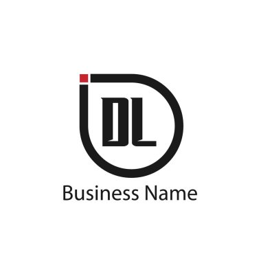 İlk harf Dl Logo tasarım şablonu
