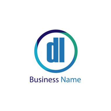 İlk harf Dl Logo tasarım şablonu