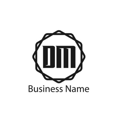 İlk Harf DM Logo Şablonu Tasarımı