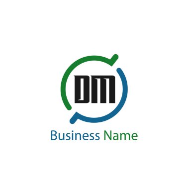 İlk Harf DM Logo Şablonu Tasarımı