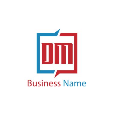 İlk Harf DM Logo Şablonu Tasarımı