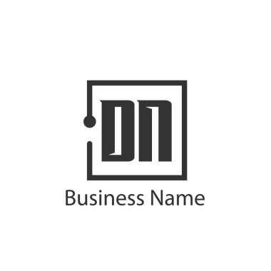 İlk Harf DM Logo Şablonu Tasarımı