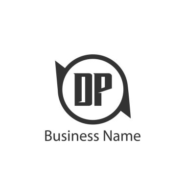 Başlangıç Harfi DP Logo Şablonu Tasarımı
