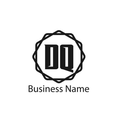İlk harf Dq Logo tasarım şablonu