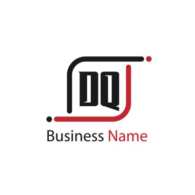 İlk harf Dq Logo tasarım şablonu