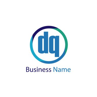 İlk harf Dq Logo tasarım şablonu