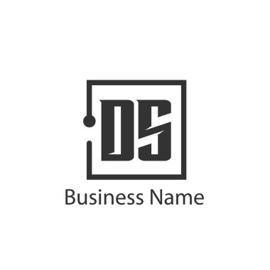 İlk harf Ds Logo tasarım şablonu