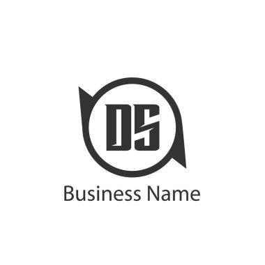 İlk harf Ds Logo tasarım şablonu