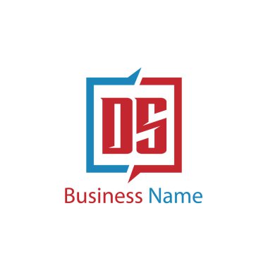 Initial Letter DS Logo Template Design clipart