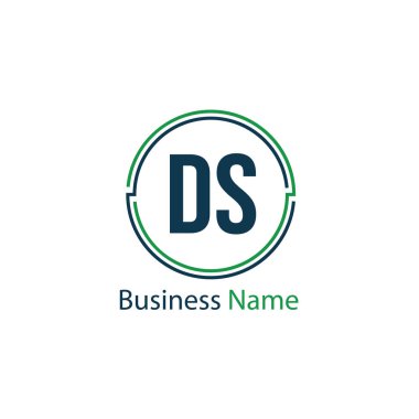 İlk harf Ds Logo tasarım şablonu