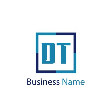 İlk harf Dt Logo tasarım şablonu