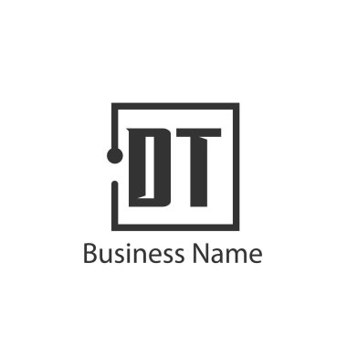 İlk harf Dt Logo tasarım şablonu