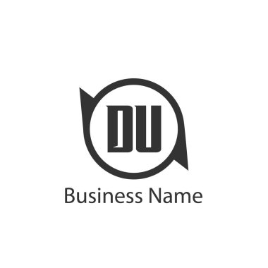 İlk Harf DU Logo Şablonu Tasarımı