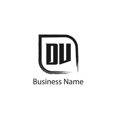 İlk harf Dv Logo tasarım şablonu