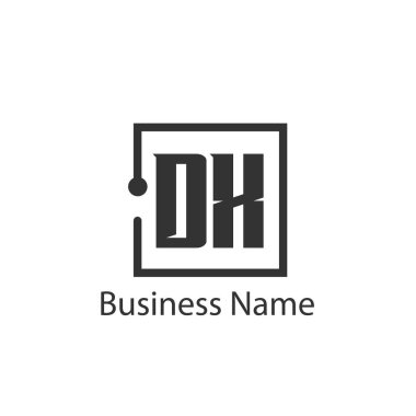 İlk harf Dx Logo tasarım şablonu