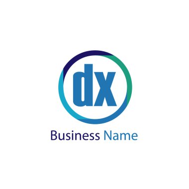 İlk harf Dx Logo tasarım şablonu