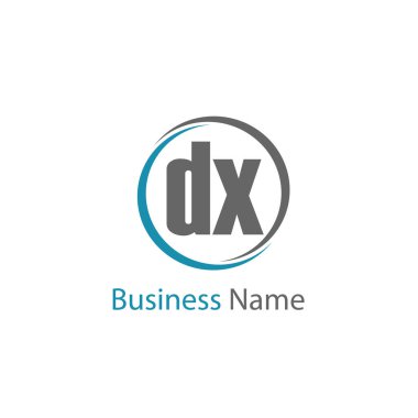 İlk harf Dx Logo tasarım şablonu