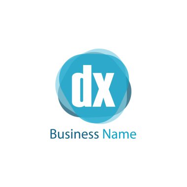 İlk harf Dx Logo tasarım şablonu
