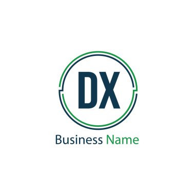 İlk harf Dx Logo tasarım şablonu