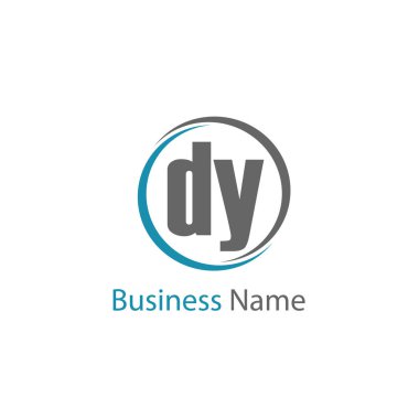 İlk harf Dy Logo tasarım şablonu