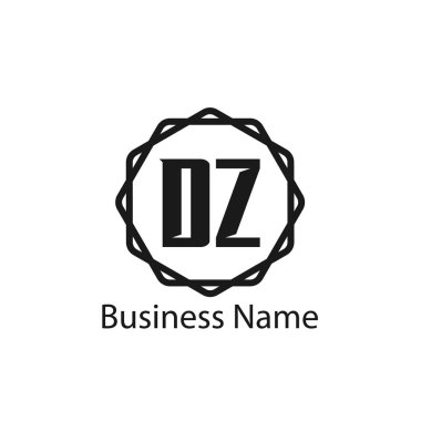 İlk harf Dz Logo tasarım şablonu