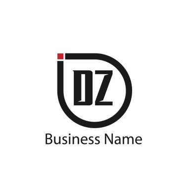 İlk harf Dz Logo tasarım şablonu