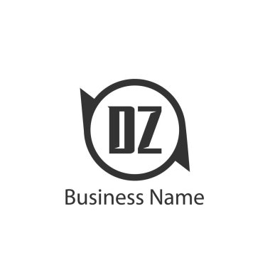 İlk harf Dz Logo tasarım şablonu