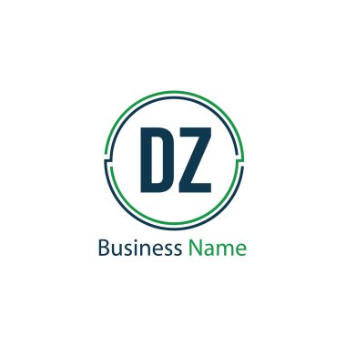 İlk harf Dz Logo tasarım şablonu