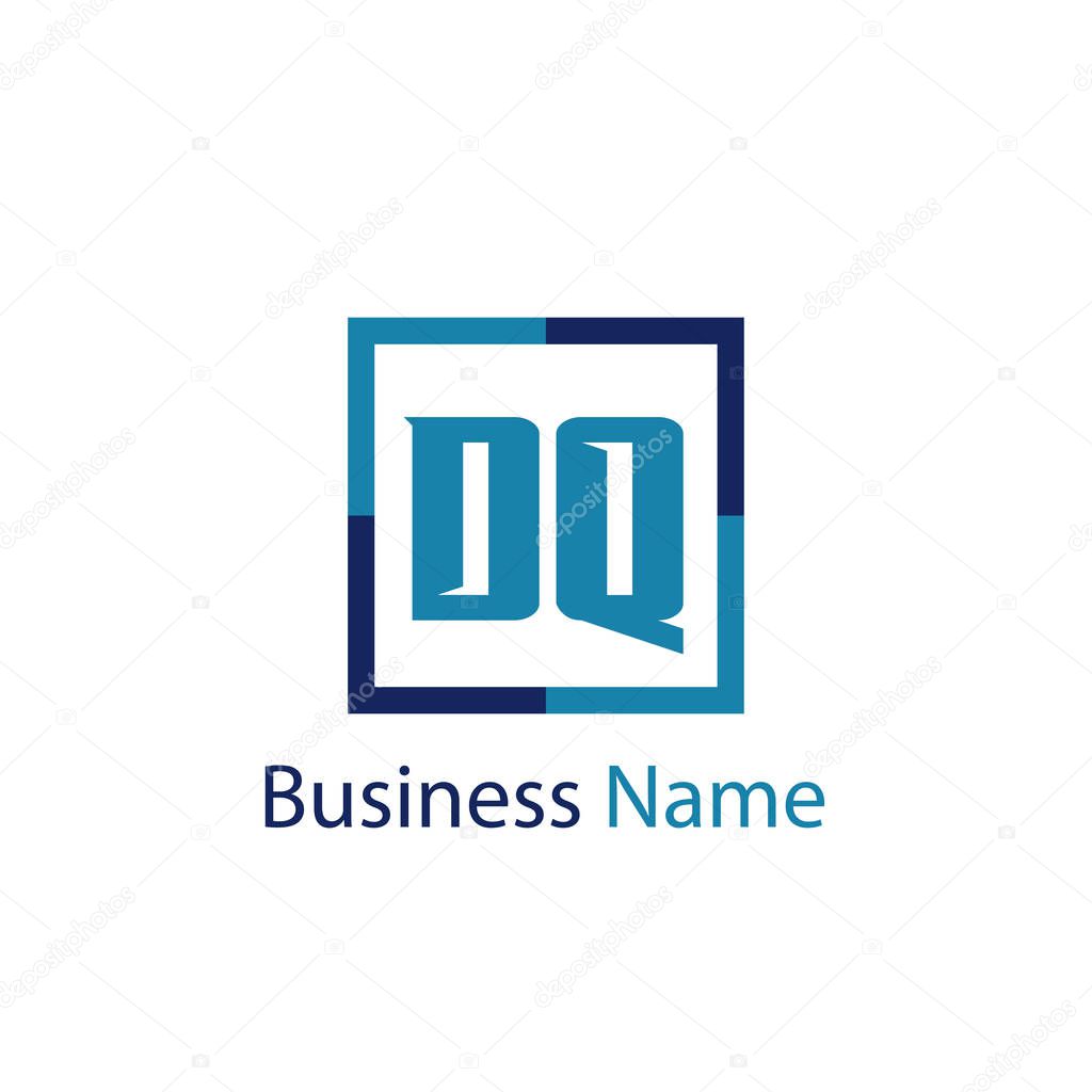 Initial Letter DQ Logo Template Design