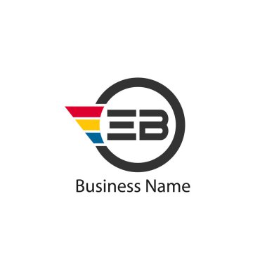 İlk harf Eb Logo tasarım şablonu