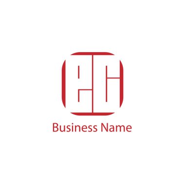 İlk harf Ec Logo tasarım şablonu