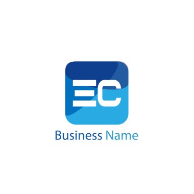 İlk harf Ec Logo tasarım şablonu