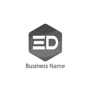 İlk Harf ED Logo Şablonu Tasarımı