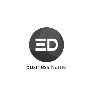 İlk Harf ED Logo Şablonu Tasarımı